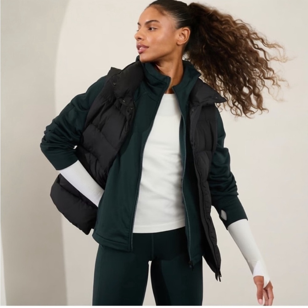 NWT Athleta Altitude Edge Jacket cypress small S sweatshirt hoodie green 416165 - Picture 3 of 11